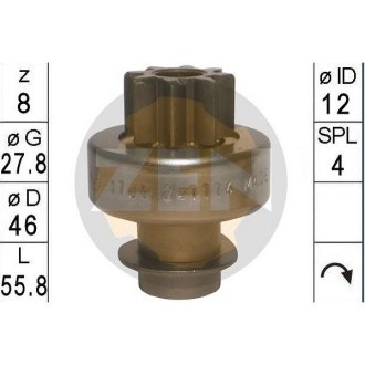 Бендикс стартера ZEN ZN1704