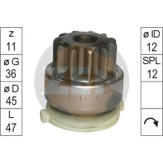 Бендикс стартера ZEN ZN1714