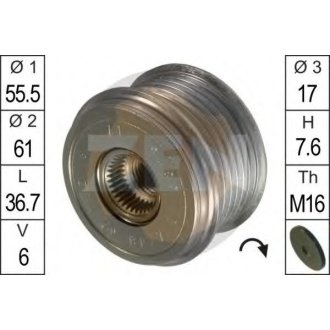 Шків генератора інерційний ZEN ZN5375