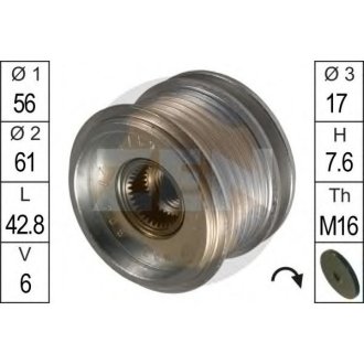 Шків генератора інерційний ZEN ZN5377