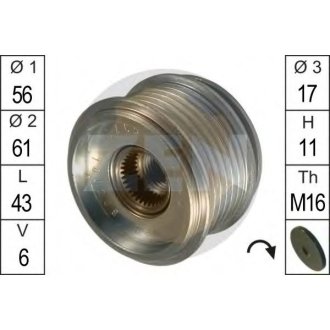 Шків генератора інерційний ZEN ZN5378