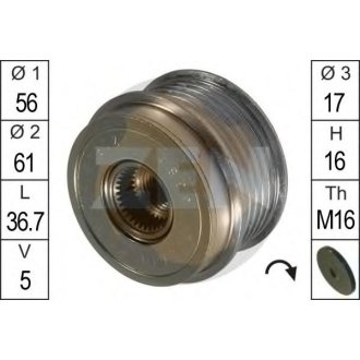 Шків генератора інерційний ZEN ZN5382