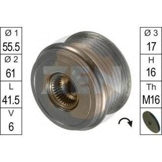 Шків генератора інерційний ZEN ZN5389