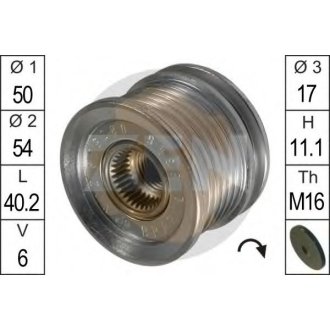 Шків генератора інерційний ZEN ZN5395