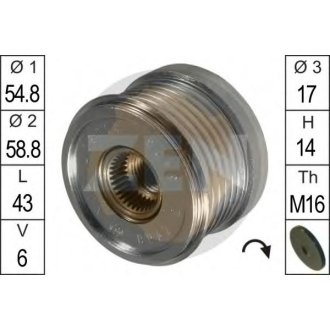 Шків генератора інерційний ZEN ZN5423