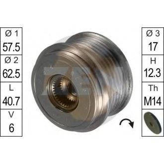 Шків генератора інерційний ZEN ZN5428