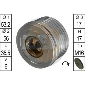 Шків генератора інерційний ZEN ZN5429