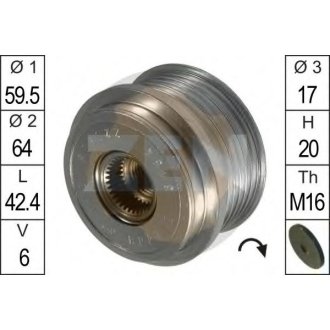 Шків генератора інерційний ZEN ZN5454