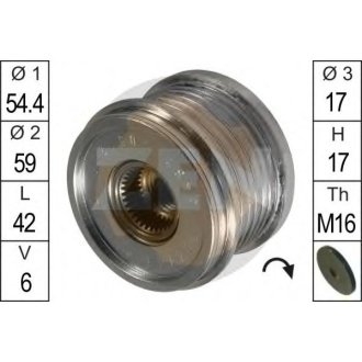 Шків генератора інерційний ZEN ZN5457