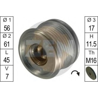 Шків генератора інерційний ZEN ZN5461