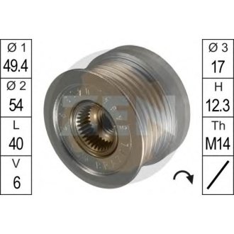 Шків генератора інерційний ZEN ZN5464