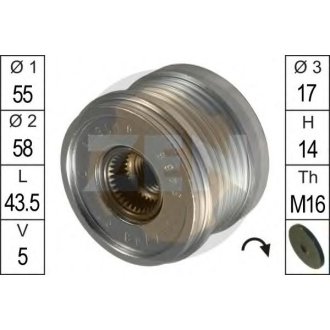 Шків генератора інерційний ZEN ZN5468