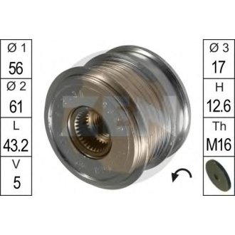 Шків генератора інерційний ZEN ZN5505