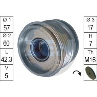 Шків генератора інерційний ZEN ZN5508