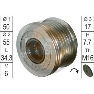 Шків генератора інерційний ZEN ZN5529