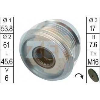 Шків генератора інерційний ZEN ZN5532