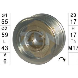 Шків генератора інерційний ZEN ZN5585