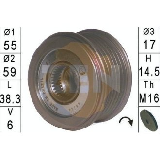 Шків генератора інерційний ZEN ZN5593