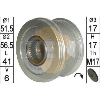 Шків генератора інерційний ZEN ZN5652