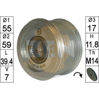 Шкив генратора інерційний ZEN ZN5656