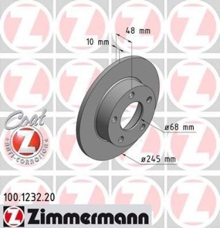 Гальмівний диск ZIMMERMANN 100123220