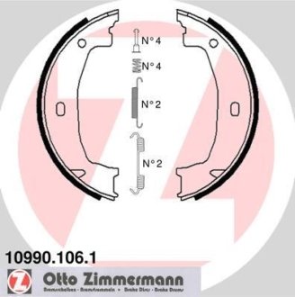 Гальмівні колодки ручного гальма ZIMMERMANN 10990.106.1