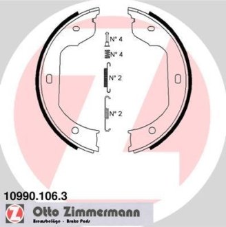 Гальмівні колодки ручного гальма ZIMMERMANN 10990.106.3 (фото 1)