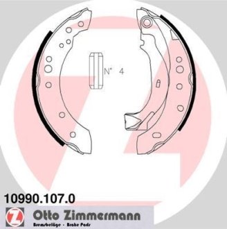 Комплект тормозных колодок ZIMMERMANN 109901070