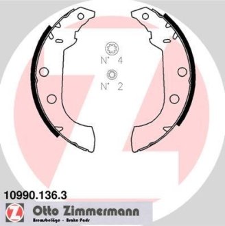 Гальмівні колодки (набір) ZIMMERMANN 109901363