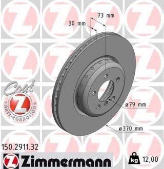 Двочастинний гальмівний диск ZIMMERMANN 150291132