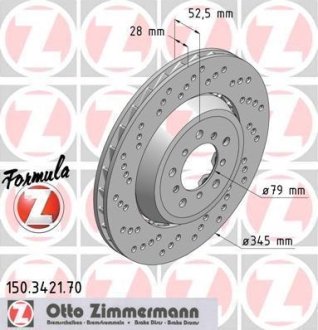 Тормозной диск ZIMMERMANN 150342170