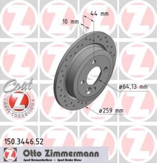 Гальмівний диск ZIMMERMANN 150344652