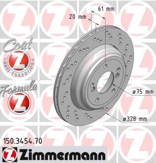 Тормозной диск ZIMMERMANN 150345470