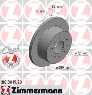 Гальмівний диск ZIMMERMANN 180301920