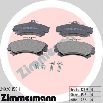 Комплект тормозных колодок, дисковый механизм ZIMMERMANN 219201551