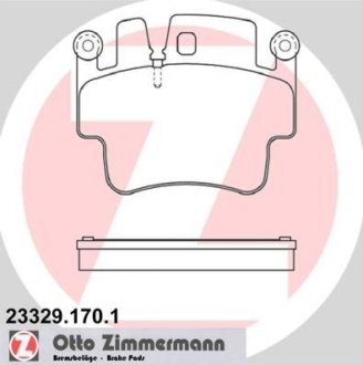 Комплект тормозных колодок, дисковый механизм ZIMMERMANN 233291701