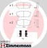 Комплект тормозных колодок, дисковый механизм ZIMMERMANN 240581552 (фото 1)