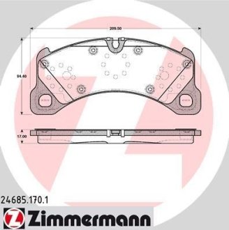 Комплект тормозных колодок ZIMMERMANN 246851701