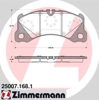 Колодки ПЕР торм ZIMMERMANN 250071681