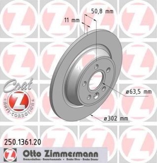 Гальмiвнi диски ZIMMERMANN 250136120