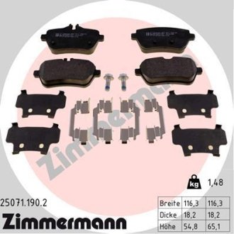 Комплект тормозных колодок ZIMMERMANN 250711902