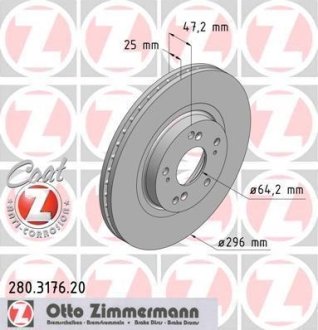 Гальмiвнi диски ZIMMERMANN 280317620