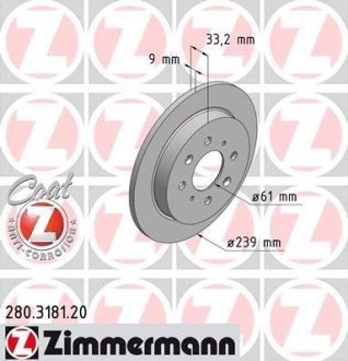 Гальмівний диск ZIMMERMANN 280318120