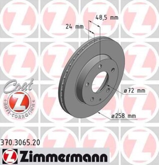 Гальмівний диск ZIMMERMANN 370306520