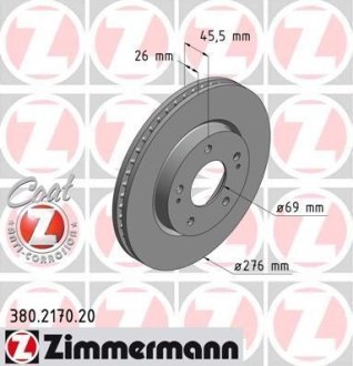 Диск гальмівний ZIMMERMANN 380217020