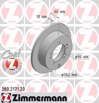 Гальмівний диск ZIMMERMANN 380217120