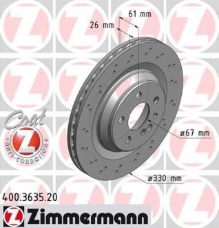 Гальмівний диск ZIMMERMANN 400363520