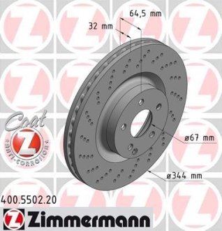 Тормозной диск ZIMMERMANN 400550220