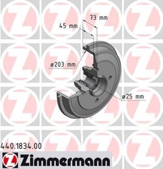 Тормозной барабан ZIMMERMANN 440183400