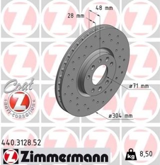 Тормозной диск ZIMMERMANN 440312852